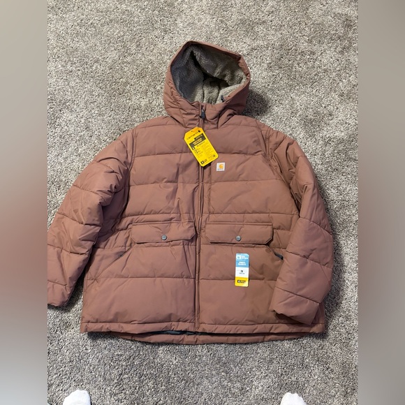 Carhartt Women's 2X Montana Relaxed Fit Insulated Jacket blush pink sherpa-lined - Picture 2 of 11